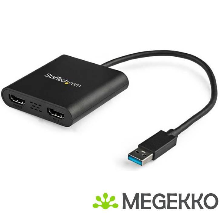 StarTech.com USB32HD2 Zwart USB grafische adapter, Computers en Software, Overige Computers en Software, Nieuw, Verzenden