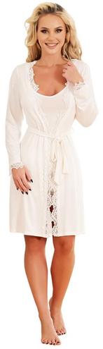 2eChoix | Robe de chambre Kalimo flores - Ecru - L, Kleding | Dames, Ondergoed en Lingerie, Ophalen of Verzenden