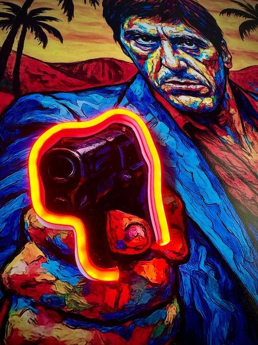 LEDMansion - Scarface LV | Led Wall Artwork, Antiquités & Art, Art | Peinture | Moderne