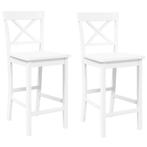 Barkruk Set Wit | Retour Deal | 55% Voordeel Nu, Verzenden, 60 tot 90 cm, Nieuw, Hout