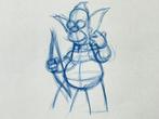 The Simpsons - 1 Originele animatietekening van Krusty de