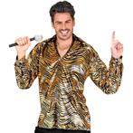 Disco 70S Shirt Goud Heren Tijgerprint, Vêtements | Hommes, Verzenden