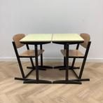 Tweedehands complete school set Eromes 10 stoelen + 10, Huis en Inrichting, Stoelen, Gebruikt, Zwart, Hout, Eén