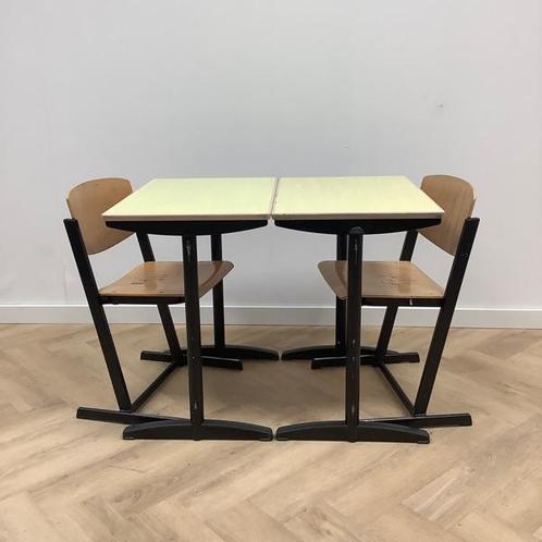 Tweedehands complete school set Eromes 10 stoelen + 10, Huis en Inrichting, Stoelen, Zwart, Gebruikt, Eén, Hout