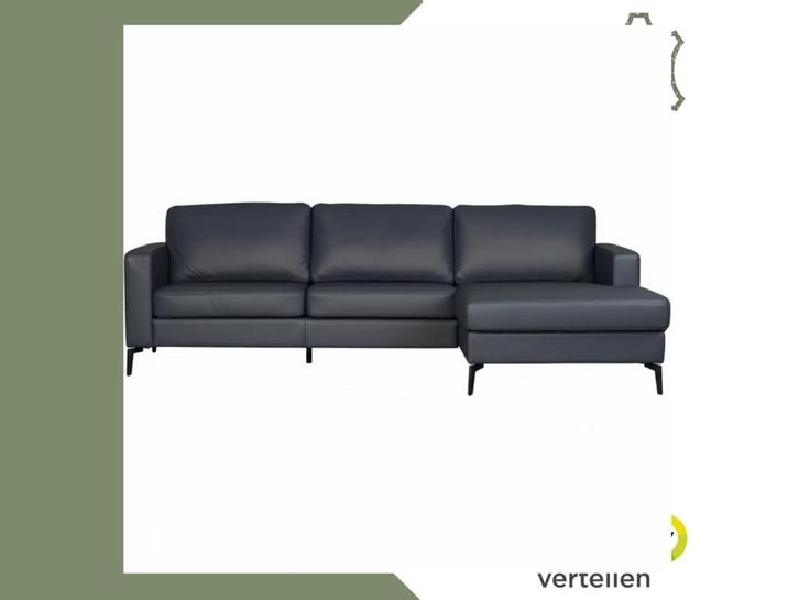 Leren hoekbank Match - 2.5-zits arm links + Longchair arm, Antiek en Kunst, Antiek | Meubels | Stoelen en Sofa's, Ophalen of Verzenden