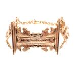 Antiek gouden armband van bijbel slot uit 1858 | Ø 60 mm, Ophalen of Verzenden