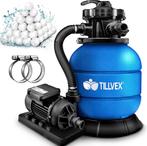 Tillvex® Zandfilter - Zandfilterpomp - 7900L/u - Blauw, Huis en Inrichting, Verzenden, Nieuw