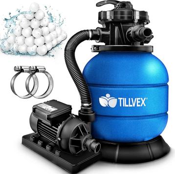 Tillvex® Zandfilter - Zandfilterpomp - 7900L/u - Blauw beschikbaar voor biedingen