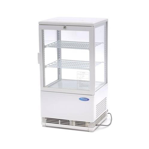 Mini Koelvitrine - 58 L - 43 cm - Wit, Zakelijke goederen, Horeca | Keukenapparatuur, Nieuw in verpakking, Koelen en Vriezen, Verzenden