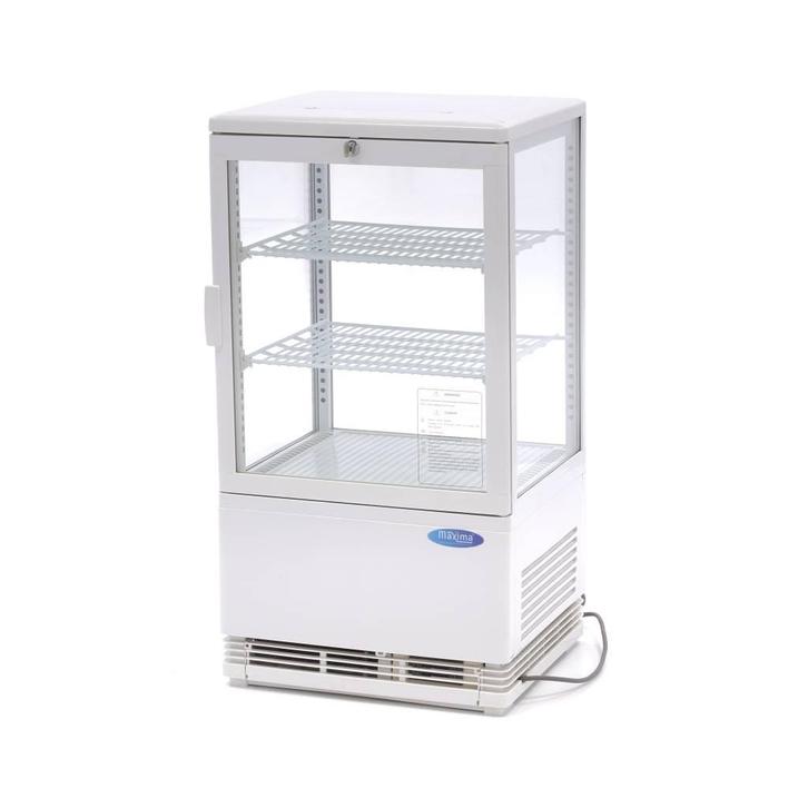 Mini Koelvitrine - 58 L - 43 cm - Wit, Zakelijke goederen, Horeca | Keukenapparatuur, Nieuw in verpakking, Koelen en Vriezen, Verzenden