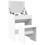 vidaXL Kaptafel met krukje 60x40x113,5 cm wit, Huis en Inrichting, Verzenden, Nieuw