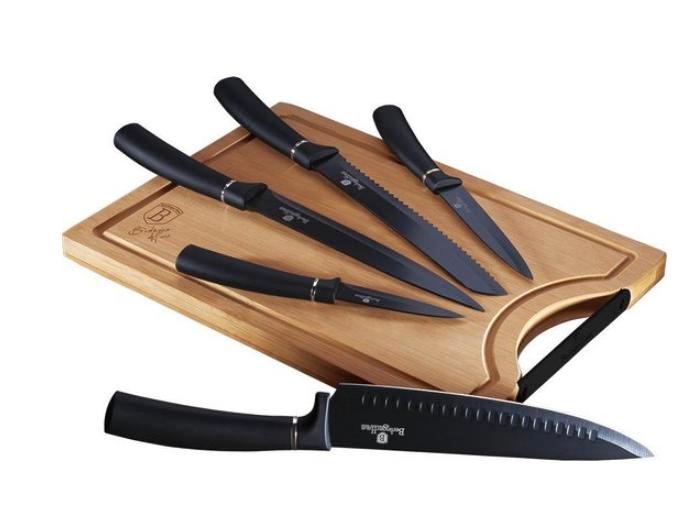 Berlinger Haus - 6 delige keuken messenset met snijplank -, Huis en Inrichting, Keuken | Keukenbenodigdheden, Verzenden