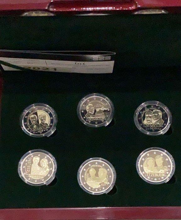 Luxemburg. 2 Euro 2019/2021 (6 monnaies) Proof, Postzegels en Munten, Munten | Europa | Euromunten