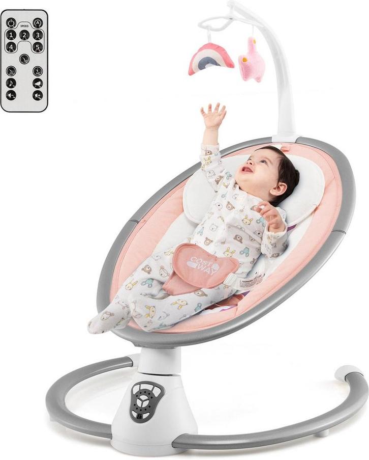 Wipstoel - Babyschommel - Baby Swing -  max 9kg - Roze - COS, Kinderen en Baby's, Wipstoeltjes, Nieuw, Verzenden