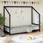 vidaXL Kinderbedframe 80x200 cm massief grenenhout zwart, Verzenden