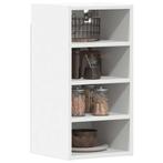 vidaXL Hangkast Riga 30x29,5x60 cm bewerkt hout wit, Huis en Inrichting, Verzenden, Nieuw