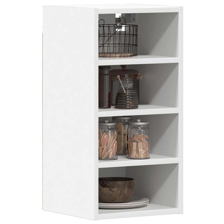 vidaXL Hangkast Riga 30x29,5x60 cm bewerkt hout wit, Huis en Inrichting, Kasten | Overige, Nieuw, Verzenden