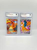 Pokémon - 2 Graded card - CHARIZARD GX & CHARIZARD V FULL