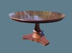 Eettafel - grote tafel 130 cm Sorrento ingelegd - hout., Antiquités & Art