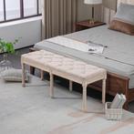Slaapbank - Vintage Living - Gewatteerd - Beige, Huis en Inrichting, Ophalen of Verzenden, Nieuw, Stof, Modern