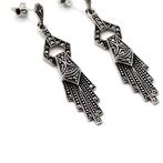 Zilver, 925 Sterling Zilver & Marcasiet - Hangoorbellen -