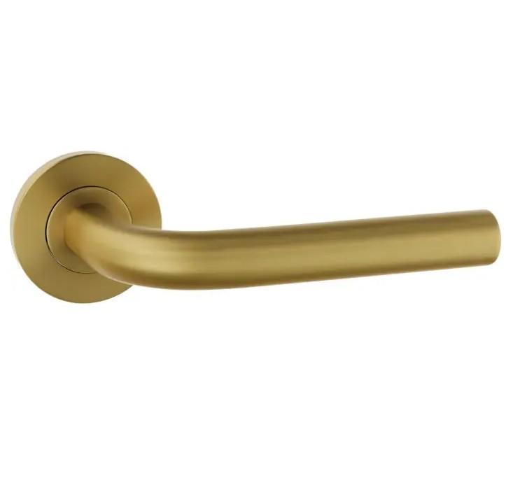 Deurklink Leona op rond rozet PVD goud, Bricolage & Construction, Serrurerie de bâtiment & Dispositif de fermeture