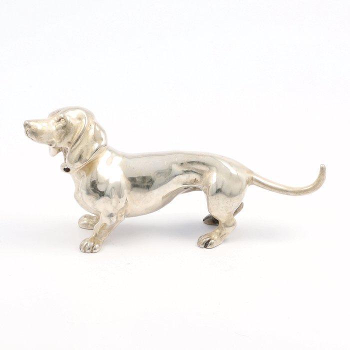 Fratelli Menegatti - Beeldje, Miniatuur Teckel - 5.5 cm -, Antiquités & Art, Antiquités | Argent & Or