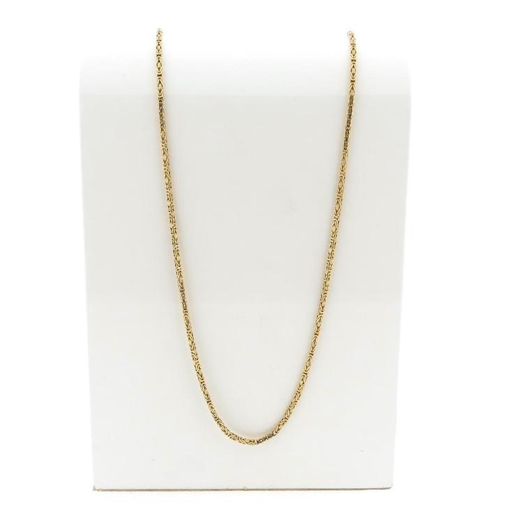 Gouden koningsschakel ketting | 64,5 cm (koningsketting), Handtassen en Accessoires, Kettingen, Overige kleuren, Gebruikt, Goud
