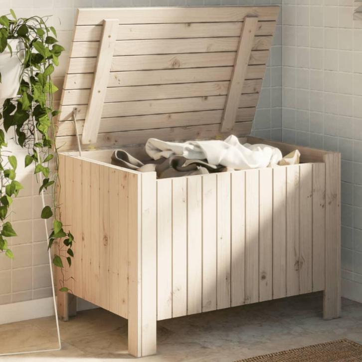 vidaXL Opbergbox met deksel RANA 80x49x54 cm massief, Huis en Inrichting, Kasten | Overige, Nieuw, Verzenden