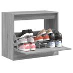 vidaXL Schoenenkast 80x42x69 cm bewerkt hout grijs sonoma, Verzenden, Nieuw