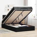 vidaXL Ottoman bed met matras en LEDs 120x200 cm stof zwart, Huis en Inrichting, Slaapkamer | Bedden, Verzenden, Nieuw