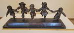 Statuette, vijf rennende kinderen - 2 kg - 25 cm - Bronze