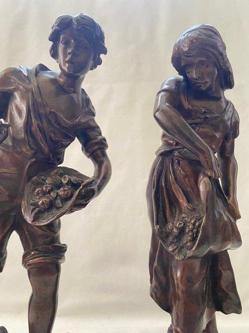? Émile François Carlier (1827-1879) - Beeld, surpris (, Antiek en Kunst, Antiek | Keramiek en Aardewerk