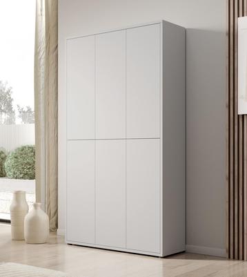 Meubella - Schoenenkast Amber - Lichtgrijs - 109x35x192 cm beschikbaar voor biedingen