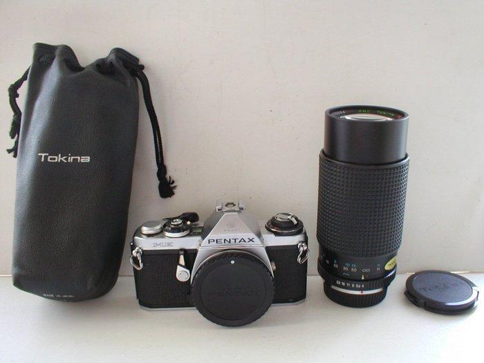 Asahi Pentax ME met Tokina 80-200mm F/4 telelens Appareil, Audio, Tv en Foto, Fotocamera's Analoog