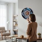 Wanddecoratie - Decoratief bord van geglazuurd metaal -