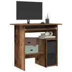 vidaXL Bureau 80x45x74 cm bewerkt hout oud houtkleurig, Huis en Inrichting, Verzenden, Nieuw