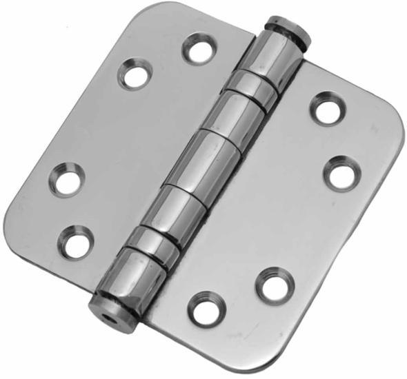 Kogellagerscharnier 7676 mm ronde hoek RVS gepolijst, Doe-het-zelf en Bouw, Hang- en Sluitwerk, Ophalen of Verzenden