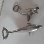 Flessenopener (2) - Silver colored metal - Dolfijn en
