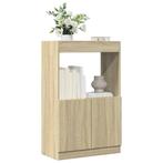 vidaXL Hoge kast 63x33x100 cm bewerkt hout sonoma, Verzenden, Nieuw