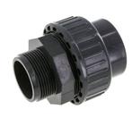 PVC Rechte Lijmmof 50mm x Buitendraad R 1-1/2 EPDM, Verzenden, Nieuw