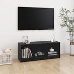 vidaXL Meuble TV Noir 104x33x41 cm Bois de pin massif, Verzenden