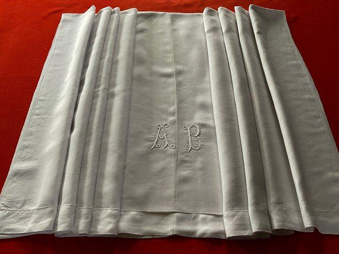 2 Napoleon III, keizerlijke linnen beddengoed met initialen, Antiek en Kunst, Antiek | Tapijten, Tafelkleden en Textiel