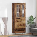 vidaXL Highboard met lade Oud Hout 69,5 x 34 x 180 cm, Huis en Inrichting, Kasten | Dressoirs, Verzenden, Nieuw
