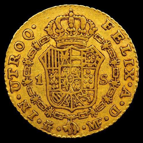 Spanje. Carlos IV. 1 Escudo 1793 - Madrid MF  (Zonder, Postzegels en Munten, Munten | Europa | Niet-Euromunten