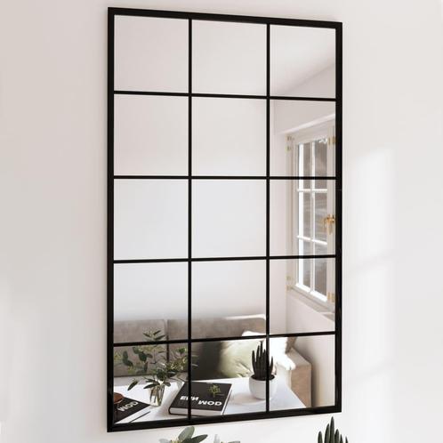 vidaXL Wandspiegel 100x60 cm metaal zwart, Huis en Inrichting, Woonaccessoires | Spiegels, Nieuw, Verzenden