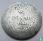 België ½ franc 1834 (gewone horizontale streep van 4), Postzegels en Munten, Munten | België, Verzenden, Losse munt, Goud
