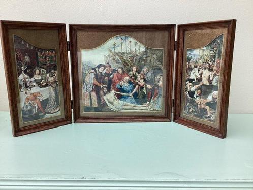 Triptyque - Style antique - Bois, Verre - Début du 20e, Antiek en Kunst, Antiek | Boeken en Manuscripten