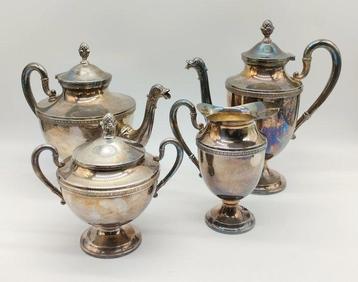 Koffie- en theeservies (4) - .800 zilver, Antiek en Kunst