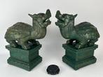Figuur - A pair of dragon turtles - Hout - China (Zonder, Antiek en Kunst